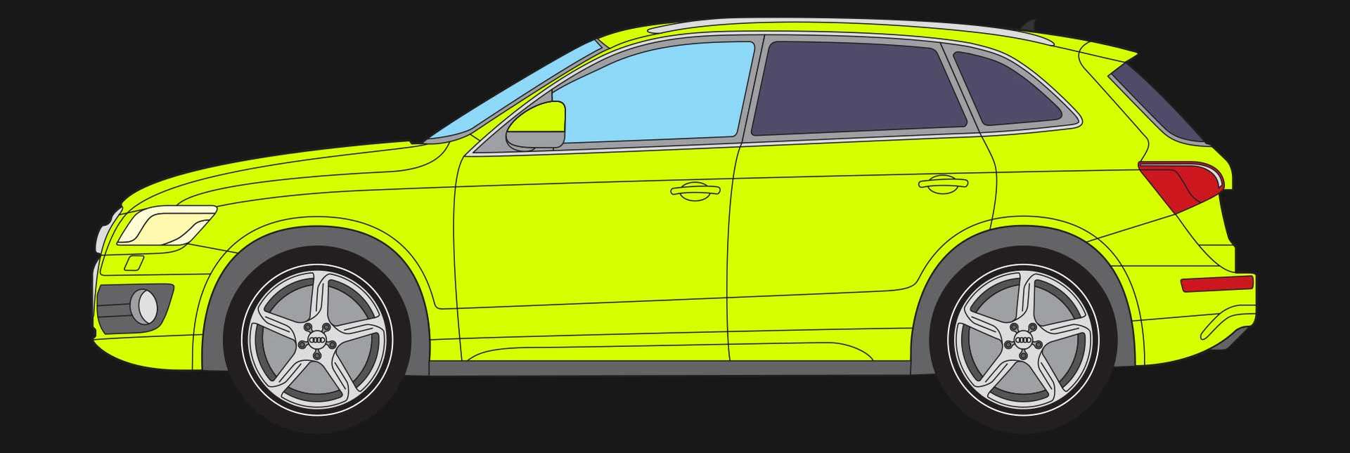 SUV 3 színes PPF fóliázás